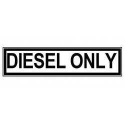 Diesel Only Placard